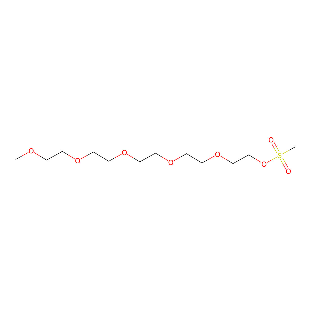 2,5,8,11,14-Pentaoxahexadecan-16-yl methanesulfonate molecular structure, CAS 130955-38-3
