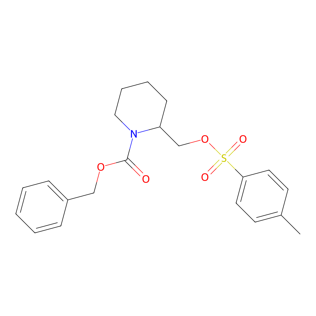 Benzyl 2-((tosyloxy)methyl)piperidine-1-carboxylate molecular structure, CAS 1309562-47-7