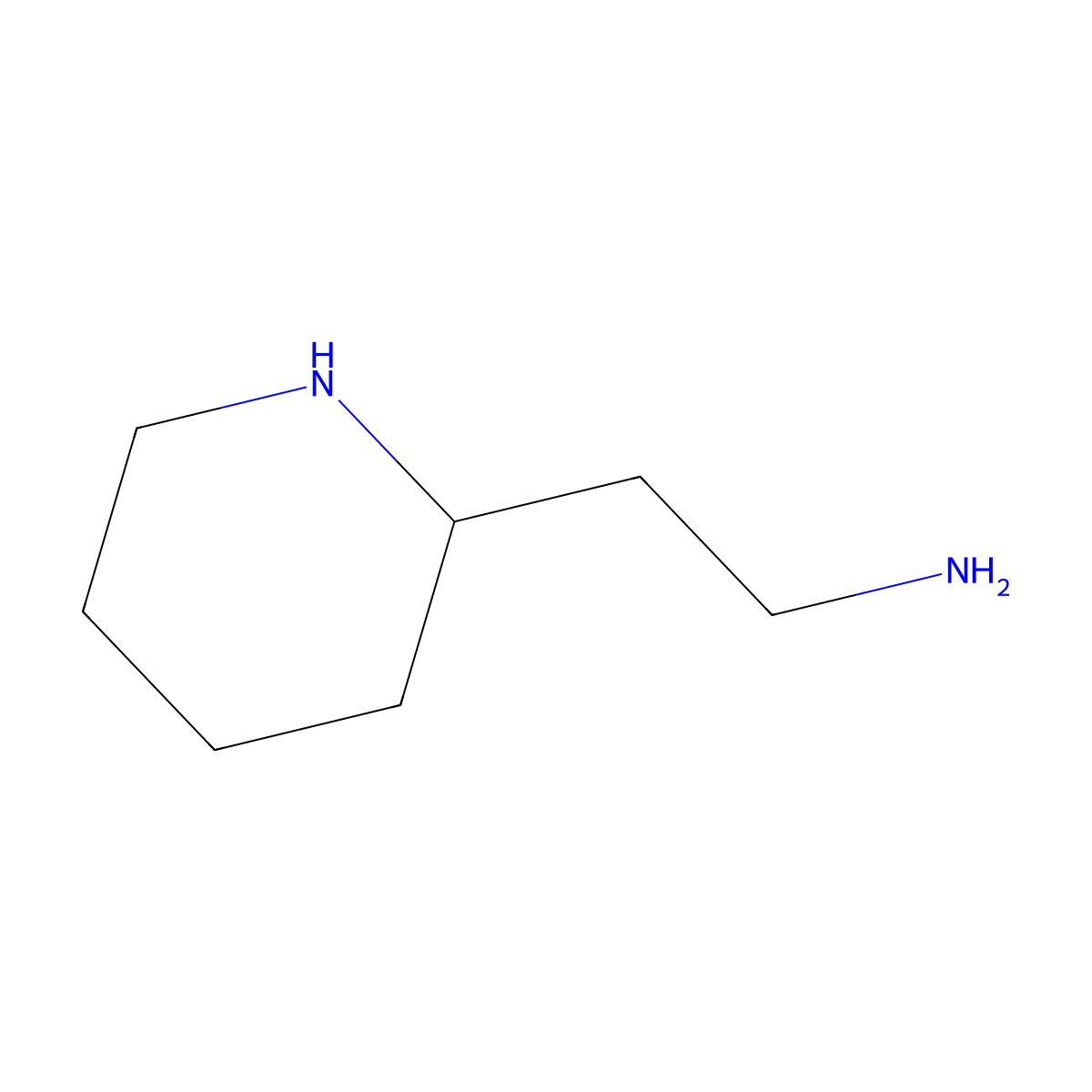 (S)-2-(Piperidin-2-yl)ethanamine molecular structure, CAS 1309563-39-0