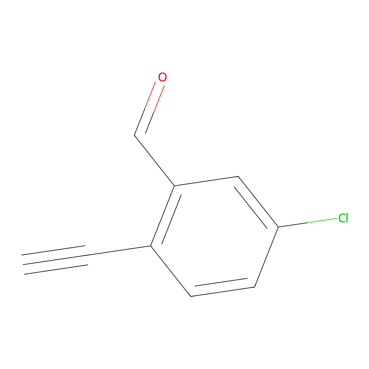 5-Chloro-2-ethynylbenzaldehyde molecular structure, CAS 1309565-97-6