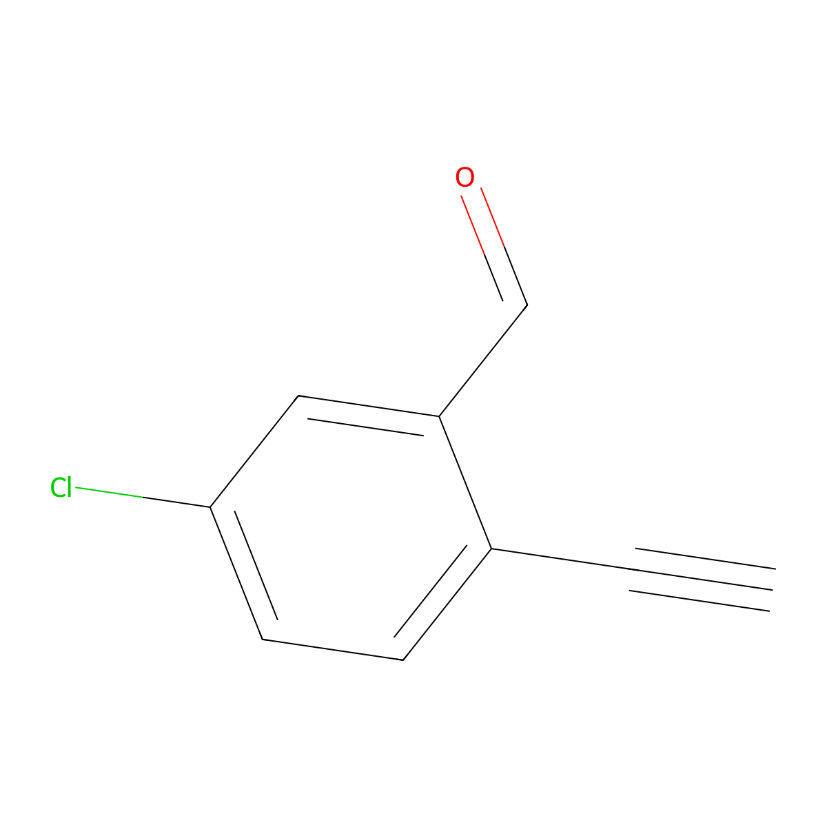 5-Chloro-2-ethynylbenzaldehyde molecular structure, CAS 1309565-97-6