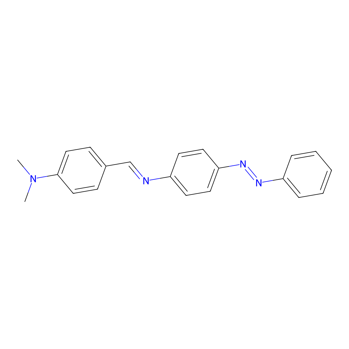 N-[4-(dimethylamino)benzylidene]-4-(phenyldiazenyl)aniline molecular structure, CAS 1309569-68-3
