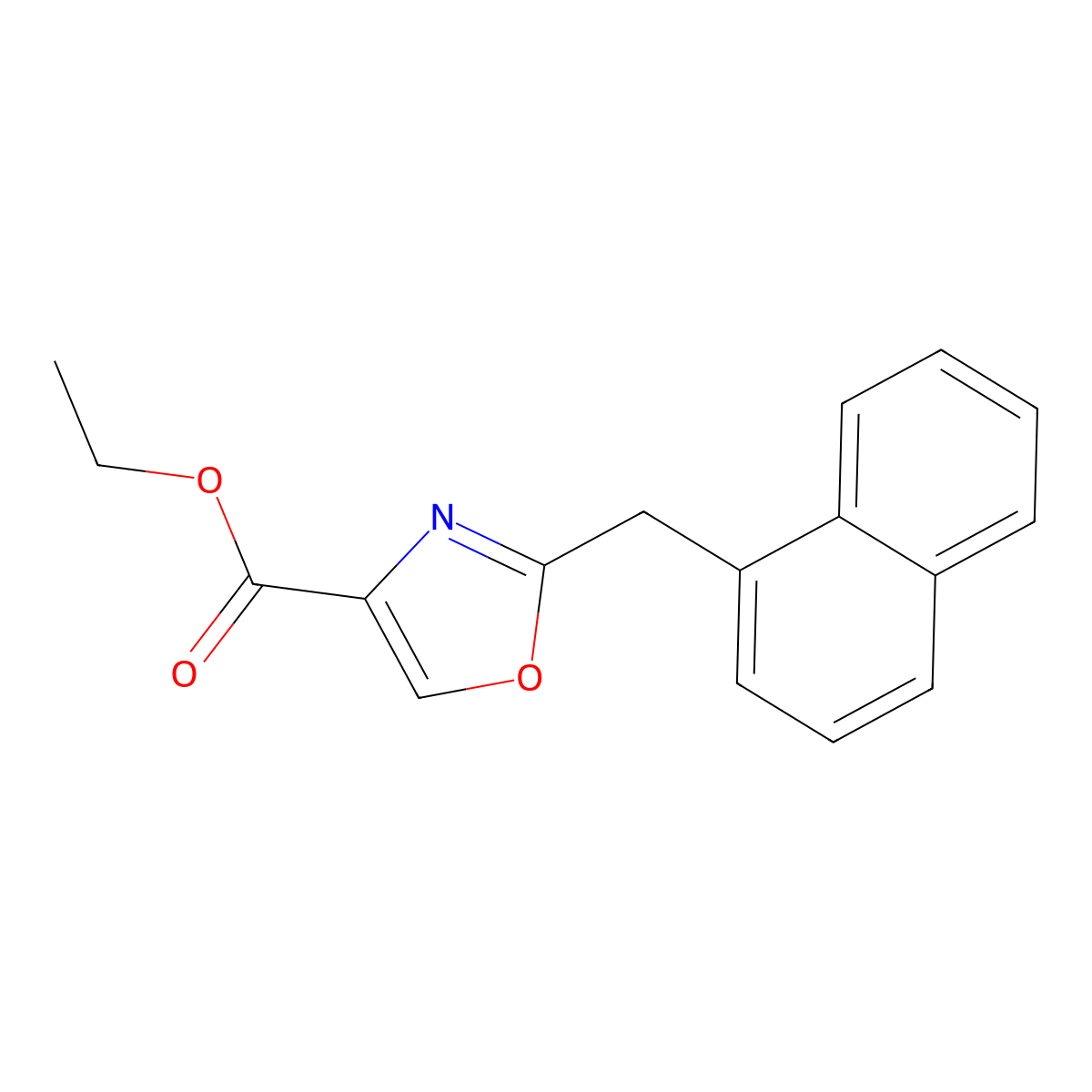 Ethyl 2-(1-Naphthylmethyl)oxazole-4-carboxylate molecular structure, CAS 1309576-10-0