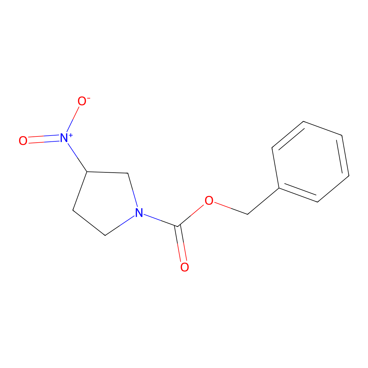 Benzyl 3-nitropyrrolidine-1-carboxylate molecular structure, CAS 1309581-45-0