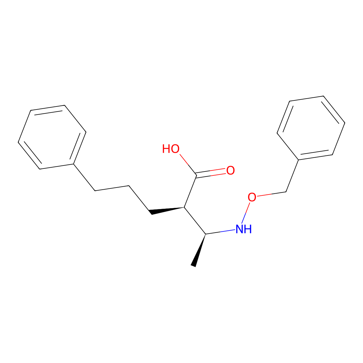 2-(1-Benzyloxyamino-ethyl)-5-phenyl-pentanoic acid molecular structure, CAS 1309584-03-9