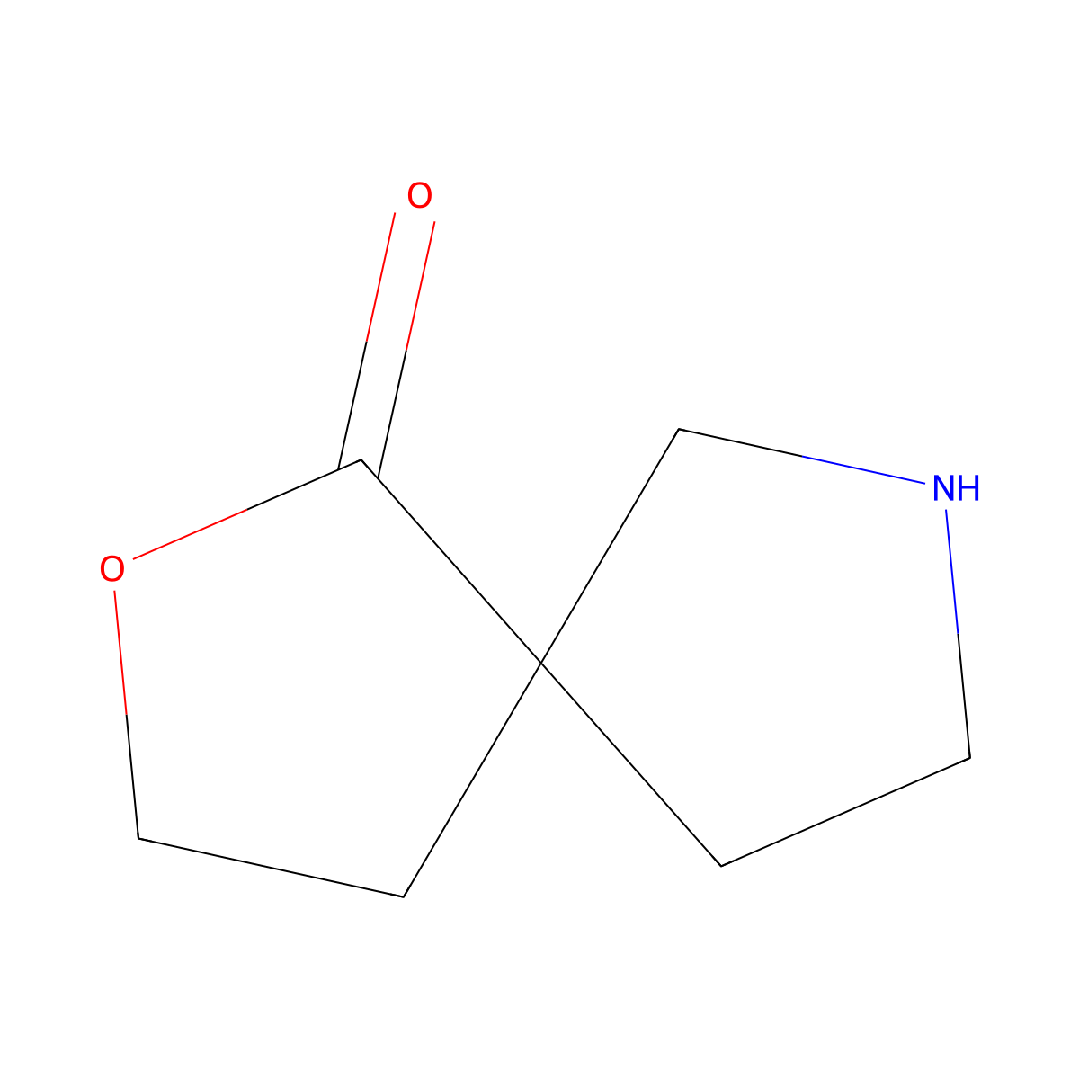 2-Oxa-7-azaspiro[4.4]nonan-1-one molecular structure, CAS 1309588-02-0