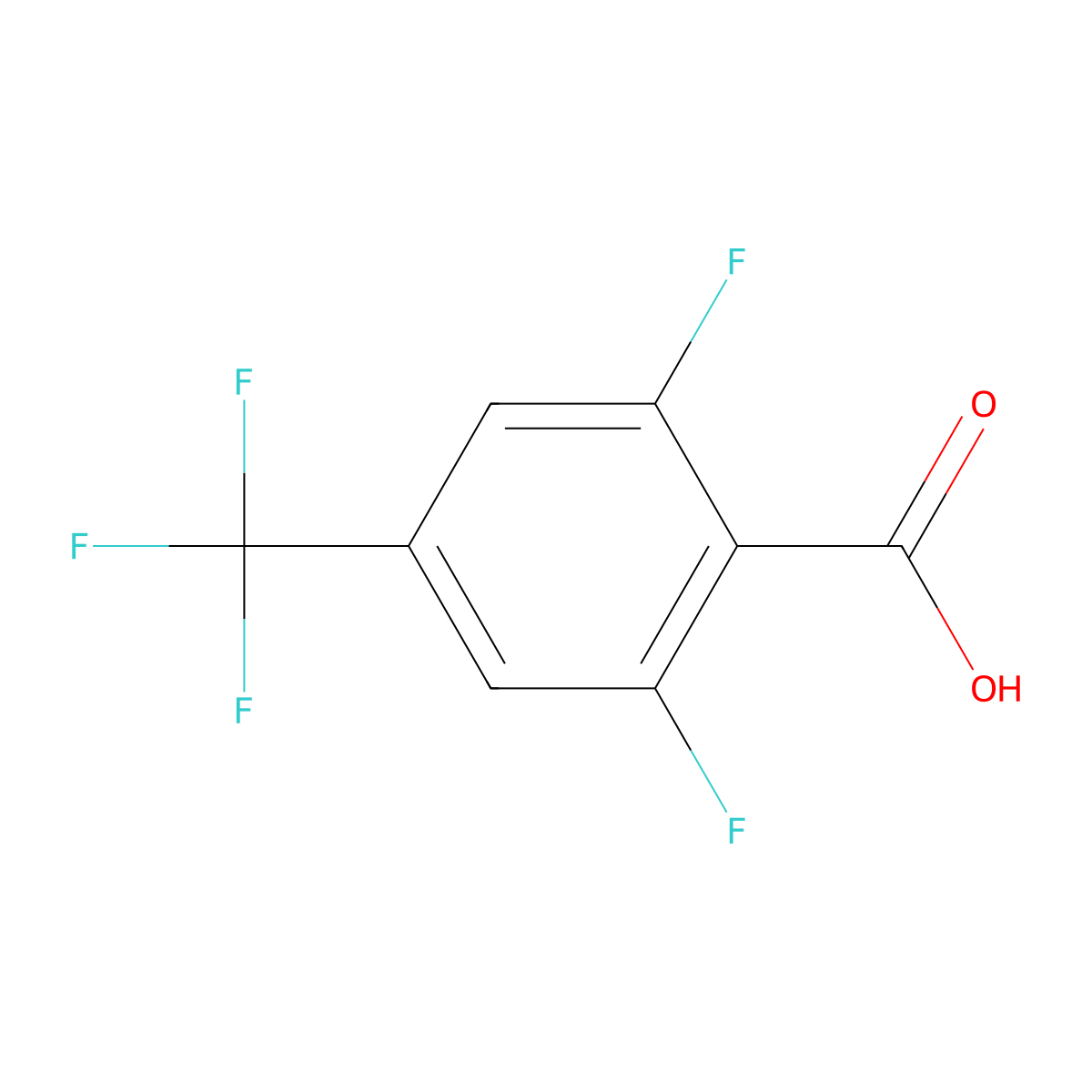 2,6-Difluoro-4-(trifluoromethyl)benzoic acid molecular structure, CAS 1309597-24-7
