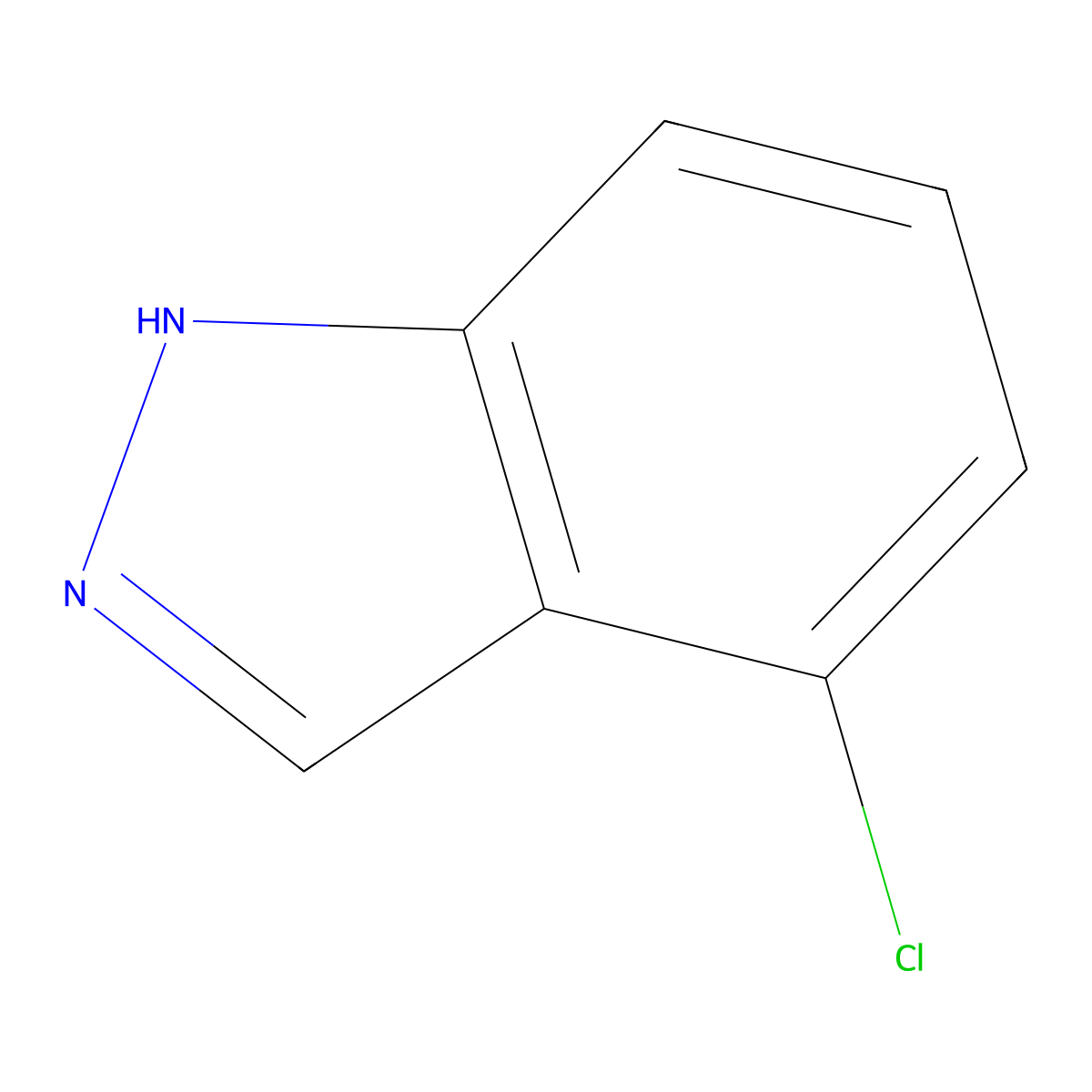 4-Chloro-1H-indazole molecular structure, CAS 13096-96-3