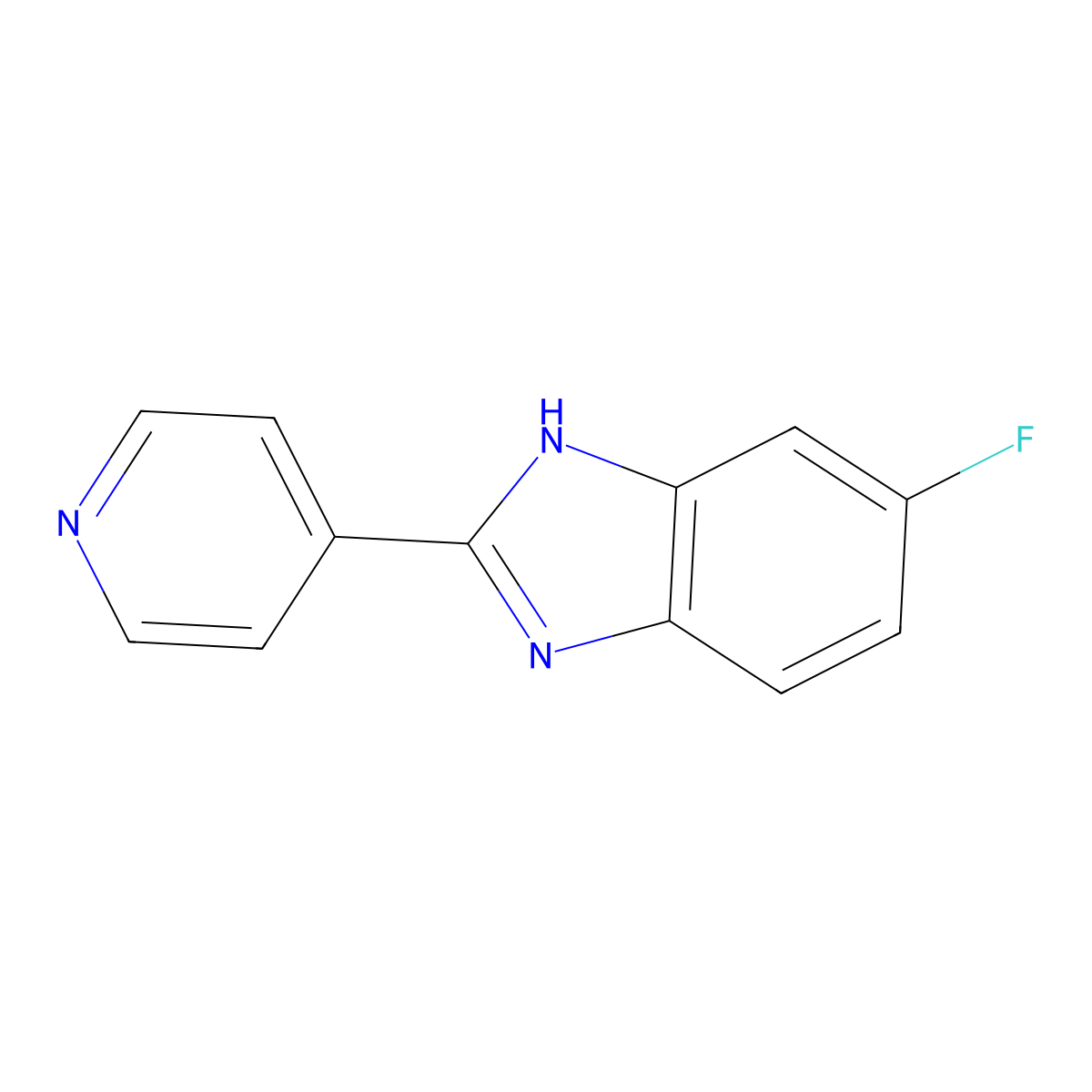 5-Fluoro-2-(4-pyridyl)-1H-benzimidazole molecular structure, CAS 1309602-25-2