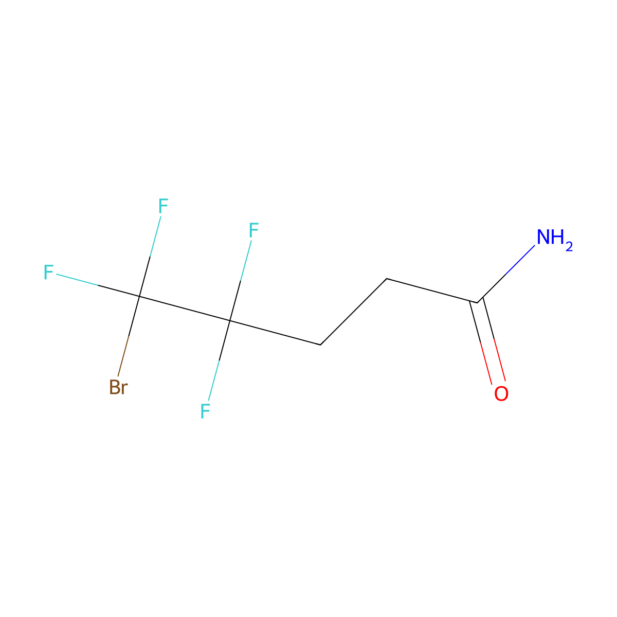 5-Bromo-4,4,5,5-tetrafluoropentanamide molecular structure, CAS 1309602-30-9