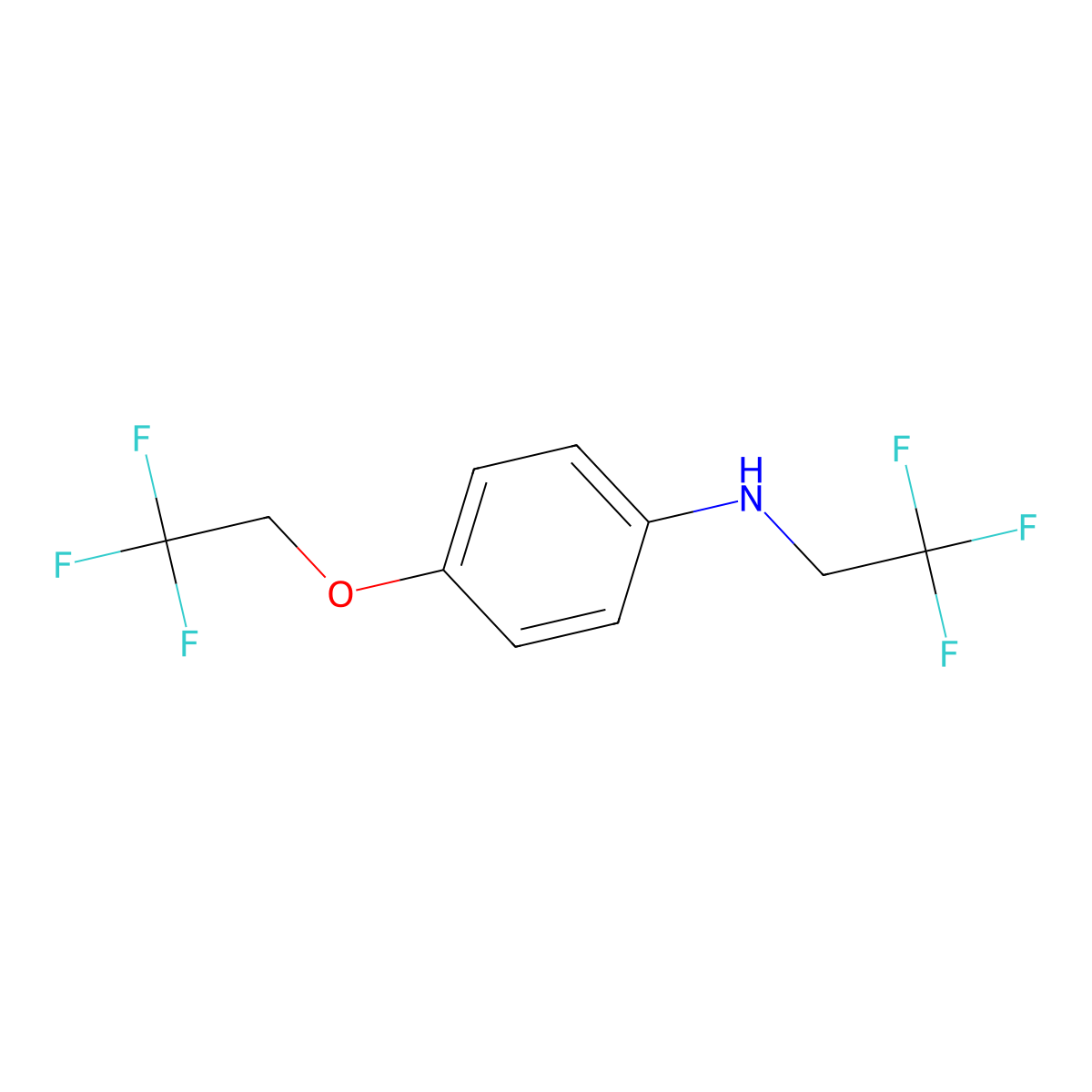 N,O-Bis(2,2,2-trifluoroethyl)-4-aminophenol molecular structure, CAS 1309602-67-2