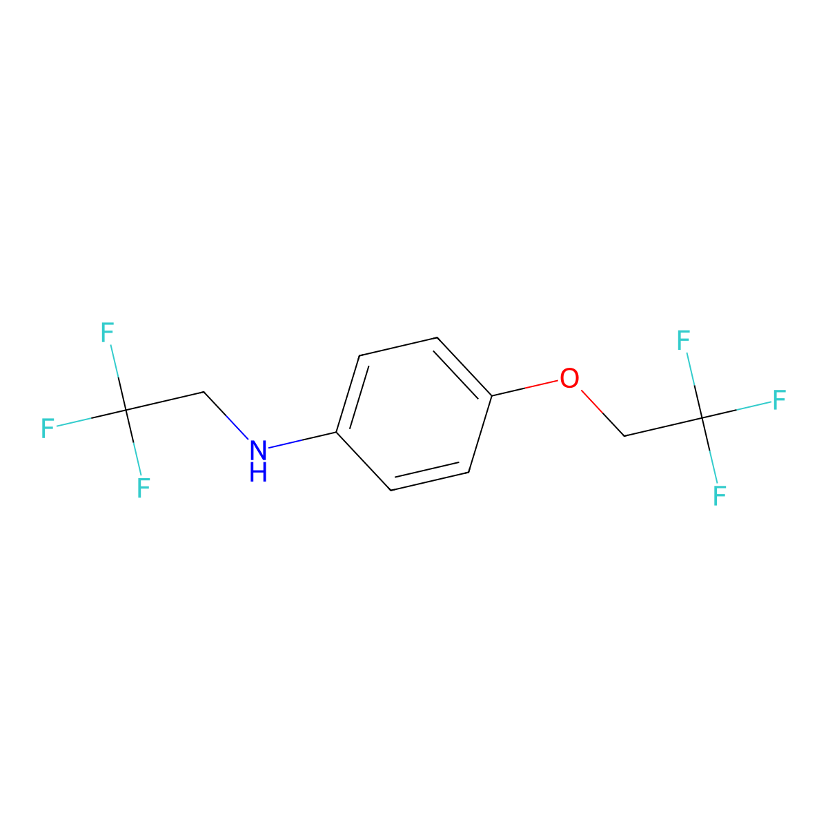 N,O-Bis(2,2,2-trifluoroethyl)-4-aminophenol molecular structure, CAS 1309602-67-2