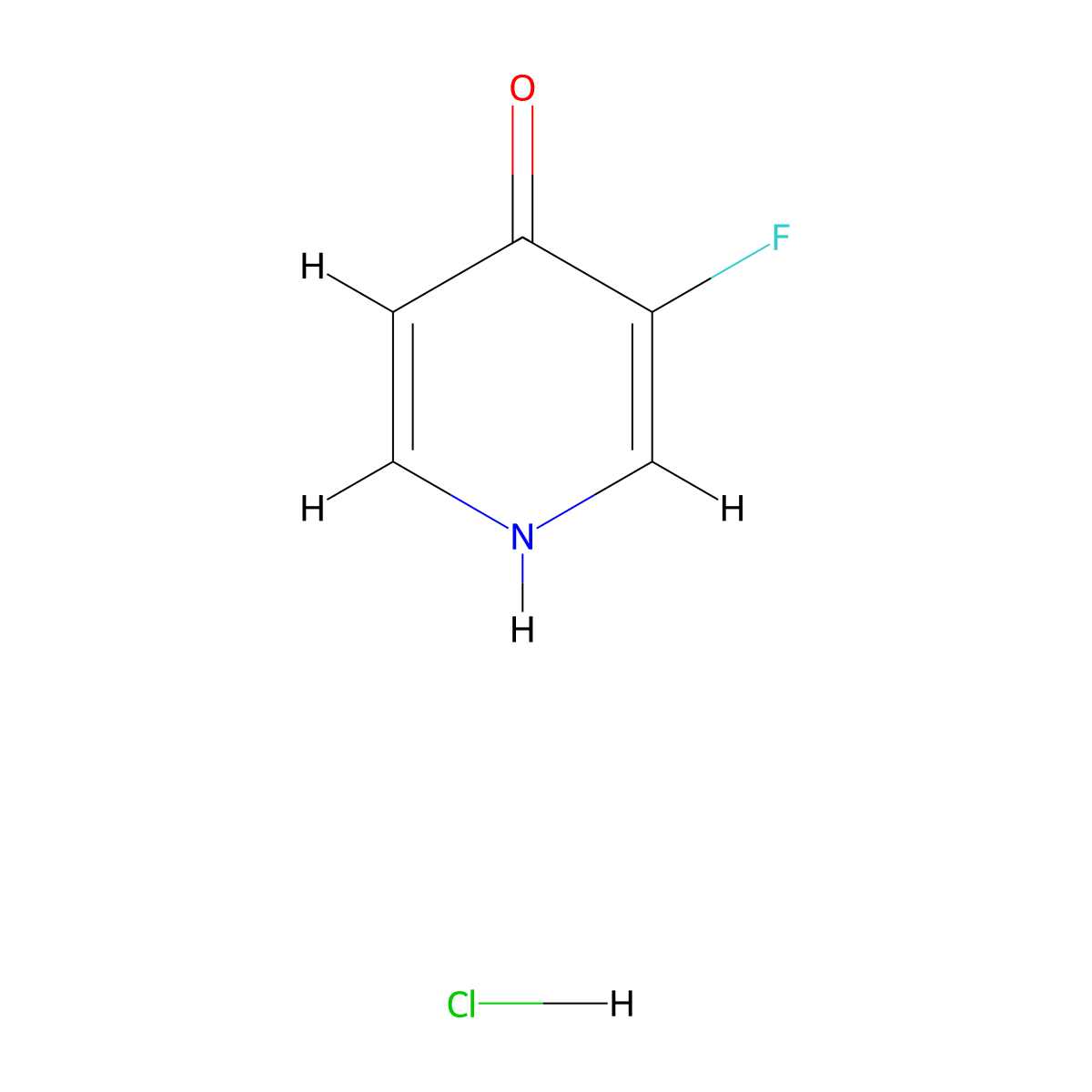 3-Fluoropyridin-4-ol hydrochloride molecular structure, CAS 1309602-71-8