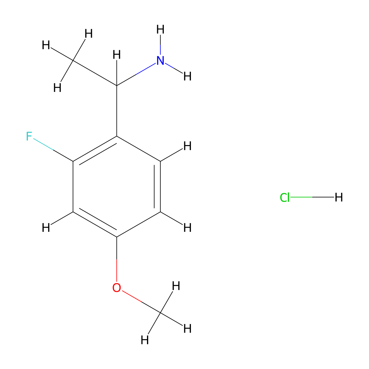 1-(2-Fluoro-4-methoxyphenyl)ethanamine hydrochloride molecular structure, CAS 1309602-79-6