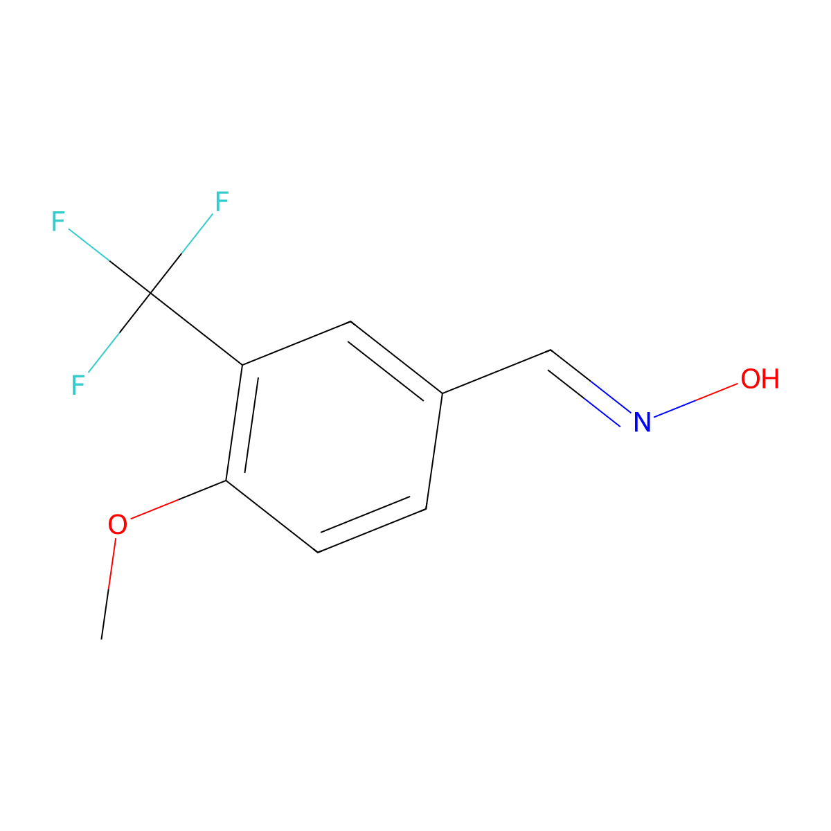 4-Methoxy-3-(trifluoromethyl)benzaldehyde oxime molecular structure, CAS 1309606-31-2