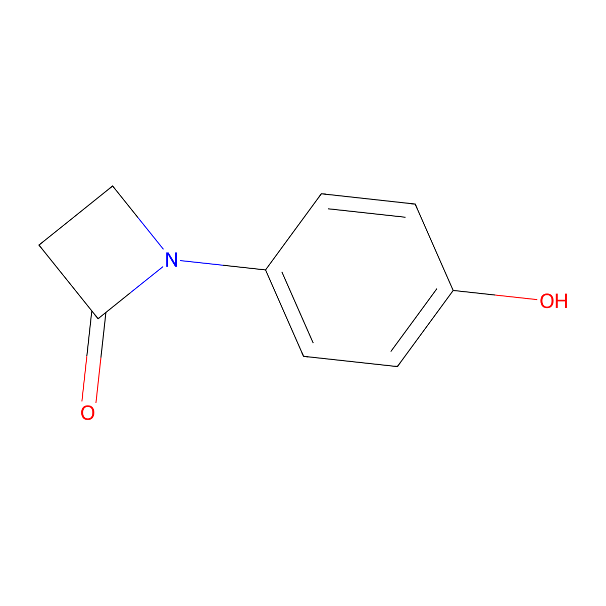 1-(4-Hydroxyphenyl)-2-azetidinone molecular structure, CAS 1309606-48-1