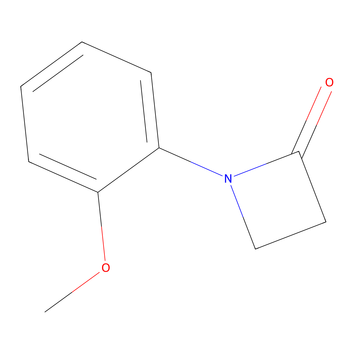 1-(2-Methoxyphenyl)azetidin-2-one molecular structure, CAS 1309606-50-5