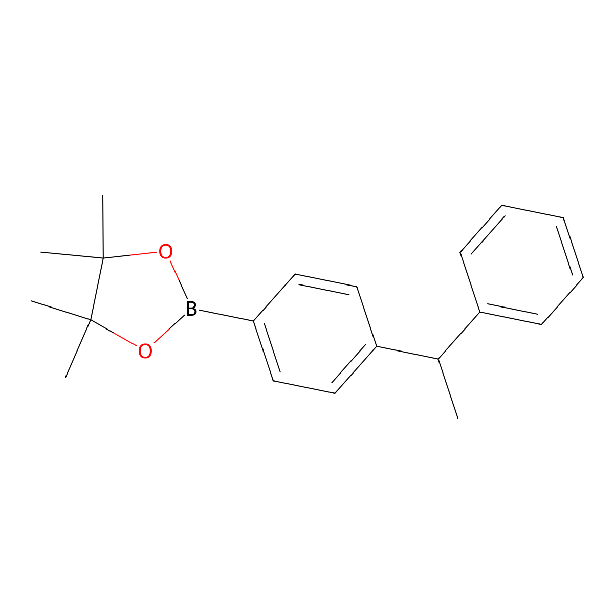 4,4,5,5-Tetramethyl-2-[4-(1-phenylethyl)phenyl]-1,3,2-dioxaborolane molecular structure, CAS 1309607-19-9