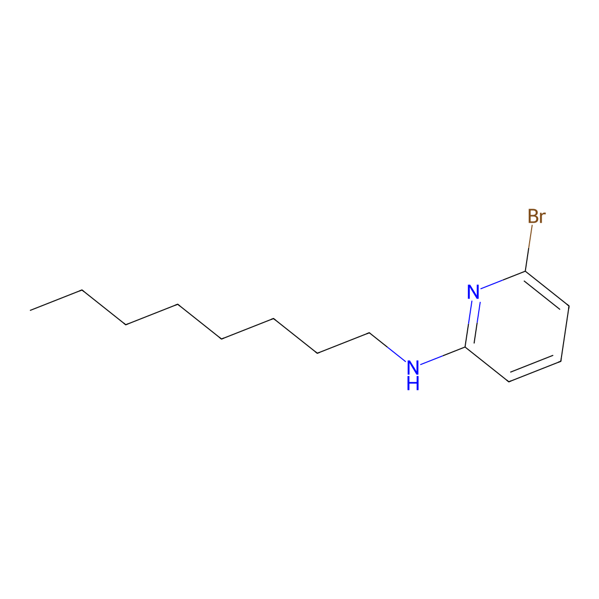6-Bromo-N-octylpyridin-2-amine molecular structure, CAS 1309609-26-4