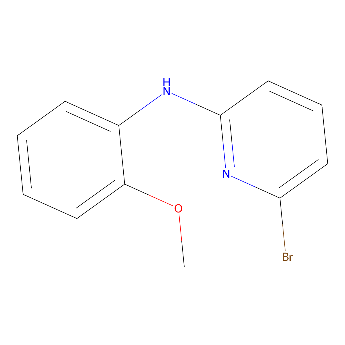 6-bromo-N-(2-methoxyphenyl)pyridin-2-amine molecular structure, CAS 1309609-42-4