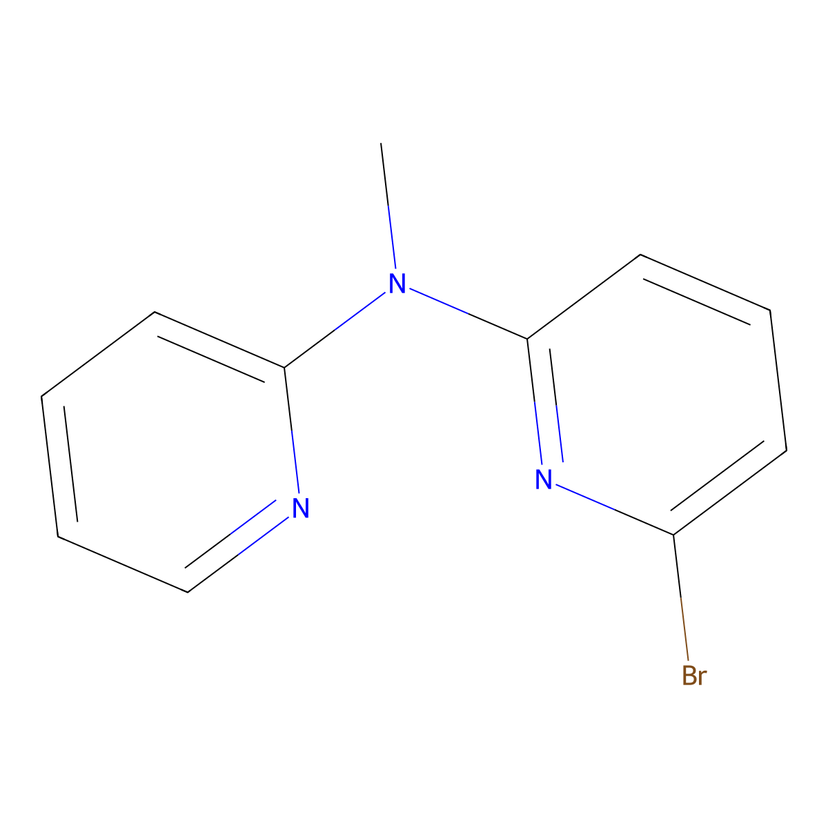 6-Bromo-N-methyl-N-(pyridin-2-yl)pyridin-2-amine molecular structure, CAS 1309609-44-6