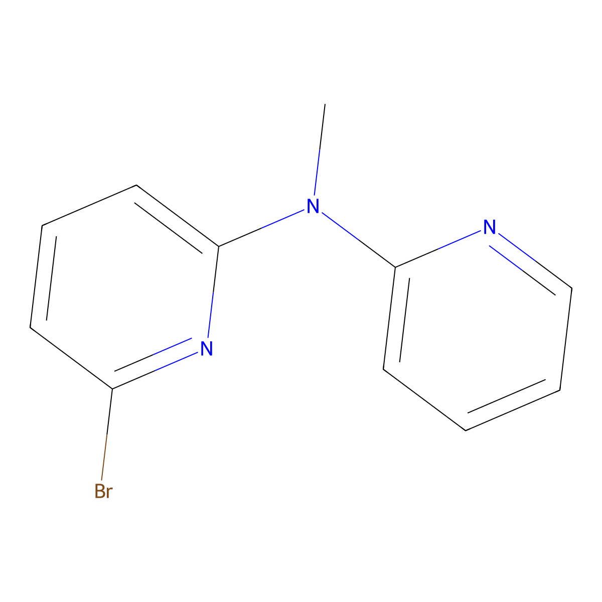 6-Bromo-N-methyl-N-(pyridin-2-yl)pyridin-2-amine molecular structure, CAS 1309609-44-6