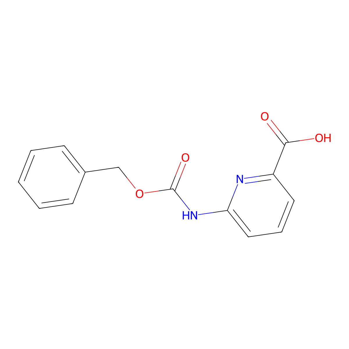 6-{[(Benzyloxy)carbonyl]amino}pyridine-2-carboxylic acid molecular structure, CAS 1309611-45-7