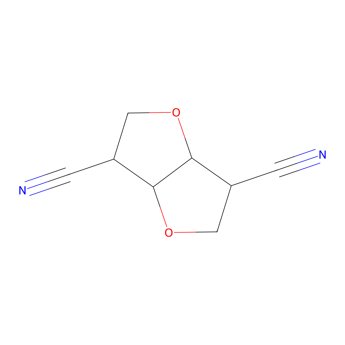 (3S,3aR,6S,6aR)-Hexahydrofuro[3,2-b]furan-3,6-dicarbonitrile molecular structure, CAS 1309611-86-6