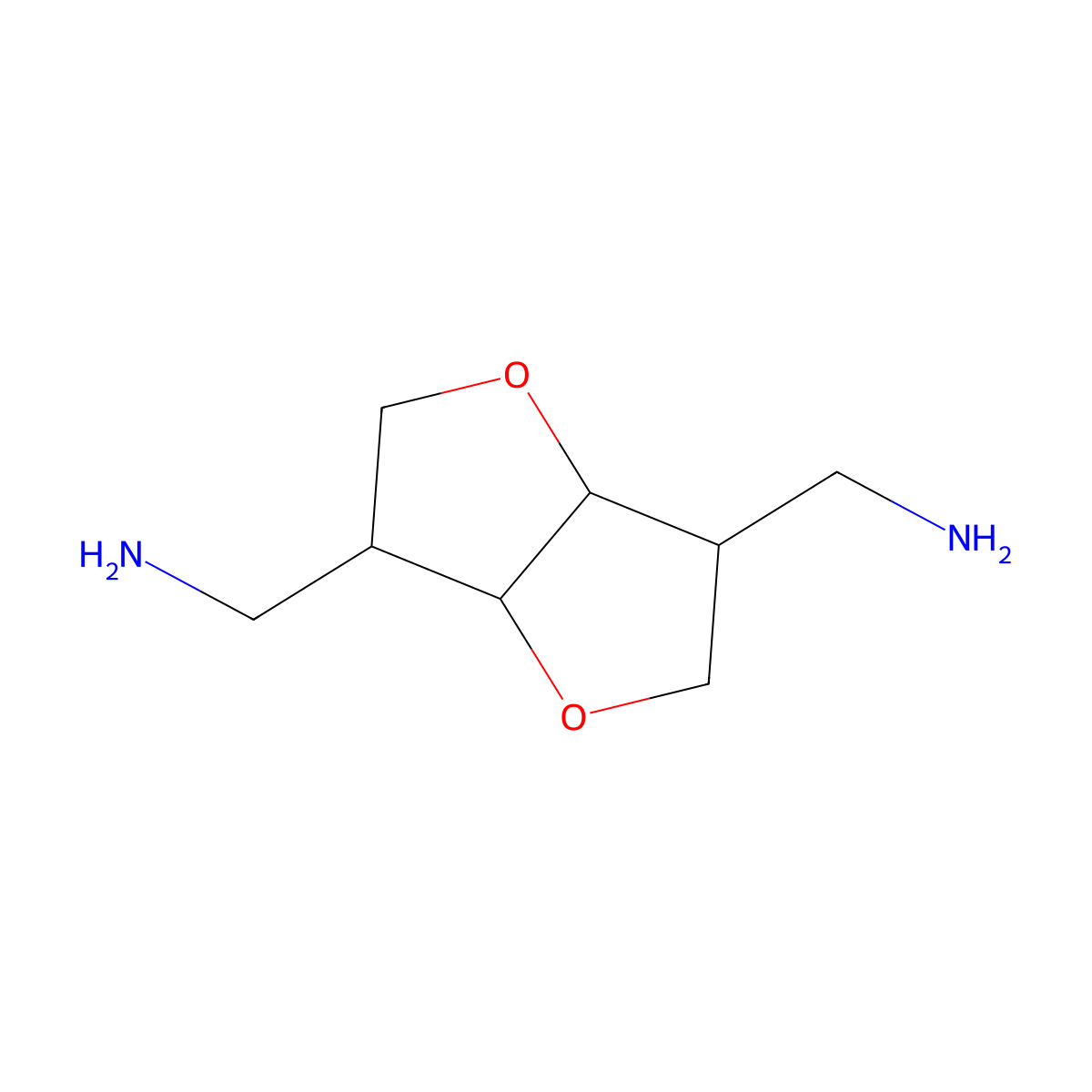 [(3S,3aR,6S,6aR)-6-(aminomethyl)-hexahydrofuro[3,2-b]furan-3-yl]methanamine molecular structure, CAS 1309611-91-3