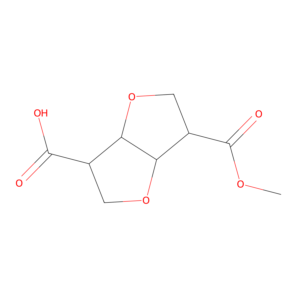 (3S,3aR,6S,6aR)-6-(methoxycarbonyl)-hexahydrofuro[3,2-b]furan-3-carboxylic acid molecular structure, CAS 1309611-93-5