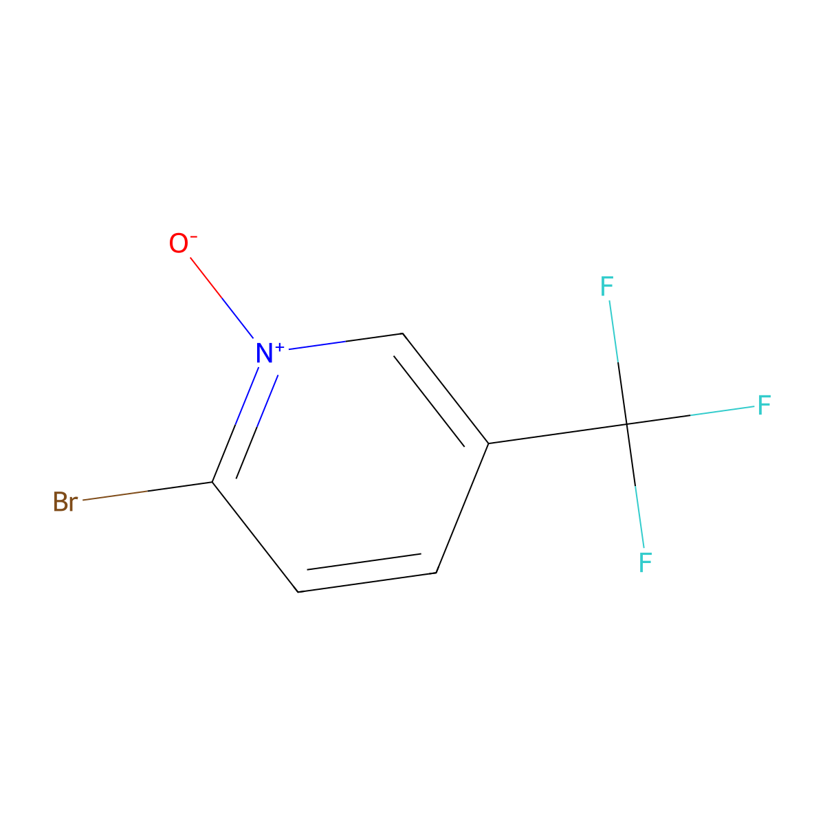 2-Bromo-5-(trifluoromethyl)pyridine 1-oxide molecular structure, CAS 1309647-71-9
