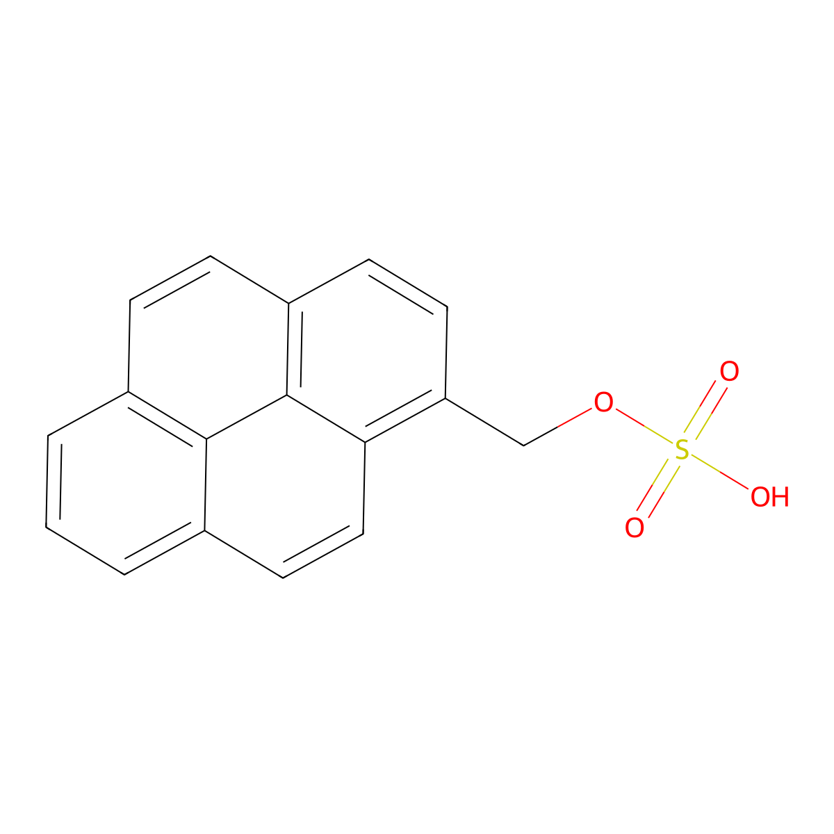 1-Sulfooxymethylpyrene molecular structure, CAS 130965-73-0