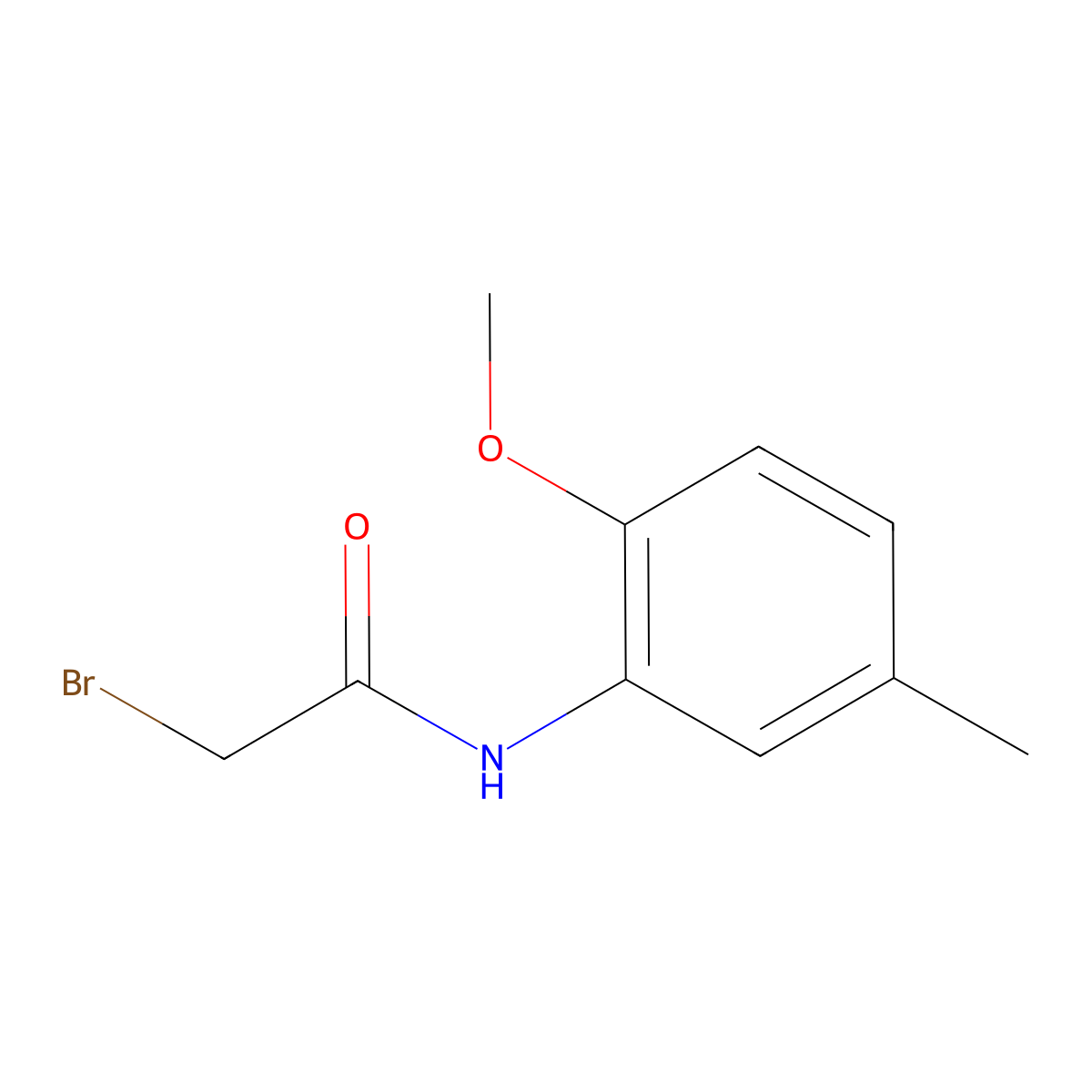 2-bromo-N-(2-methoxy-5-methylphenyl)acetamide molecular structure, CAS 130965-93-4