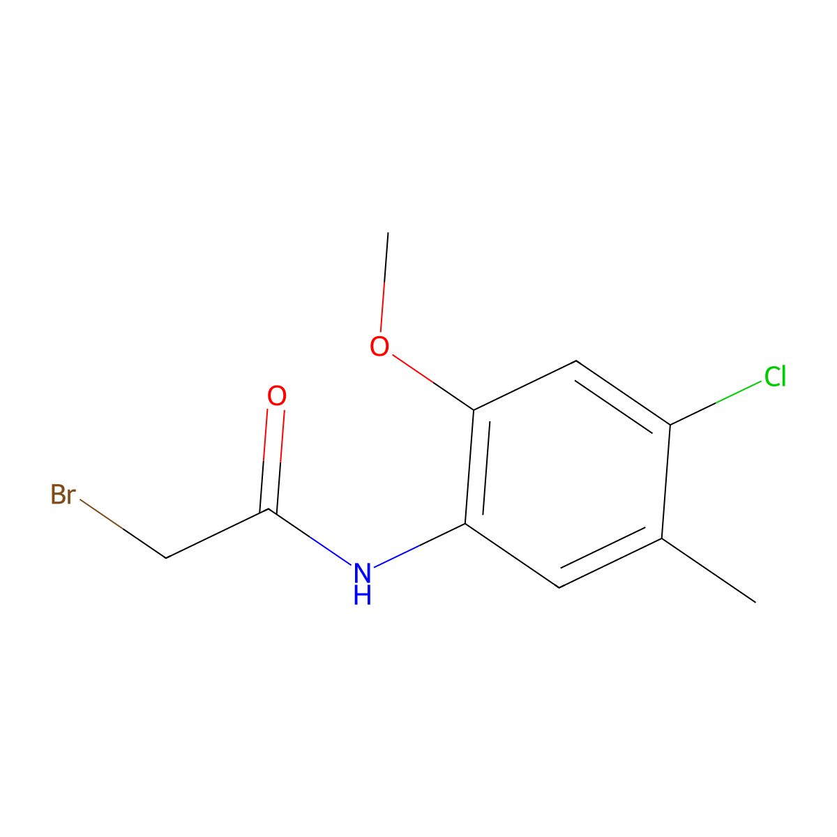 Acetamide, 2-bromo-N-(4-chloro-2-methoxy-5-methylphenyl)- molecular structure, CAS 130965-94-5