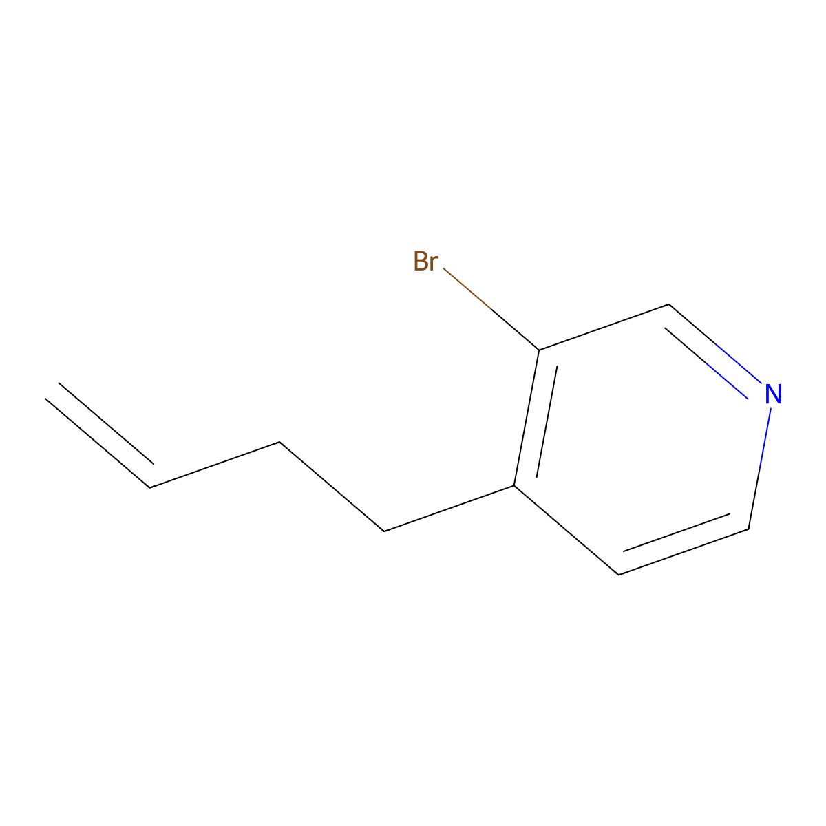 3-Bromo-4-(but-3-enyl)pyridine molecular structure, CAS 1309650-03-0