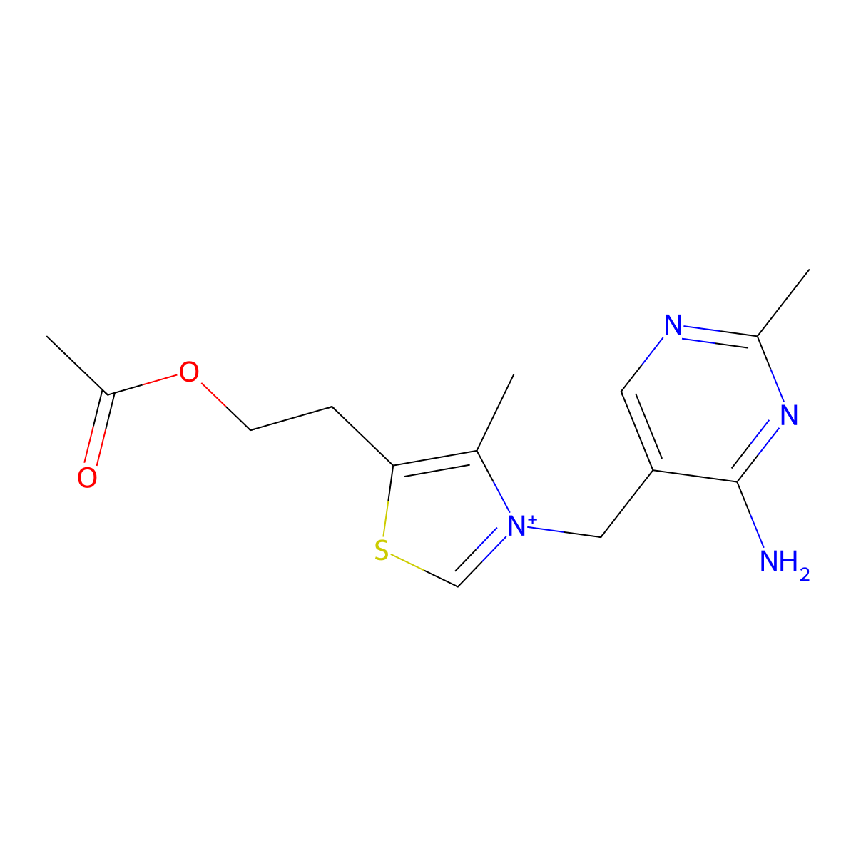 Acetylthiamine [EP] molecular structure, CAS 130967-52-1