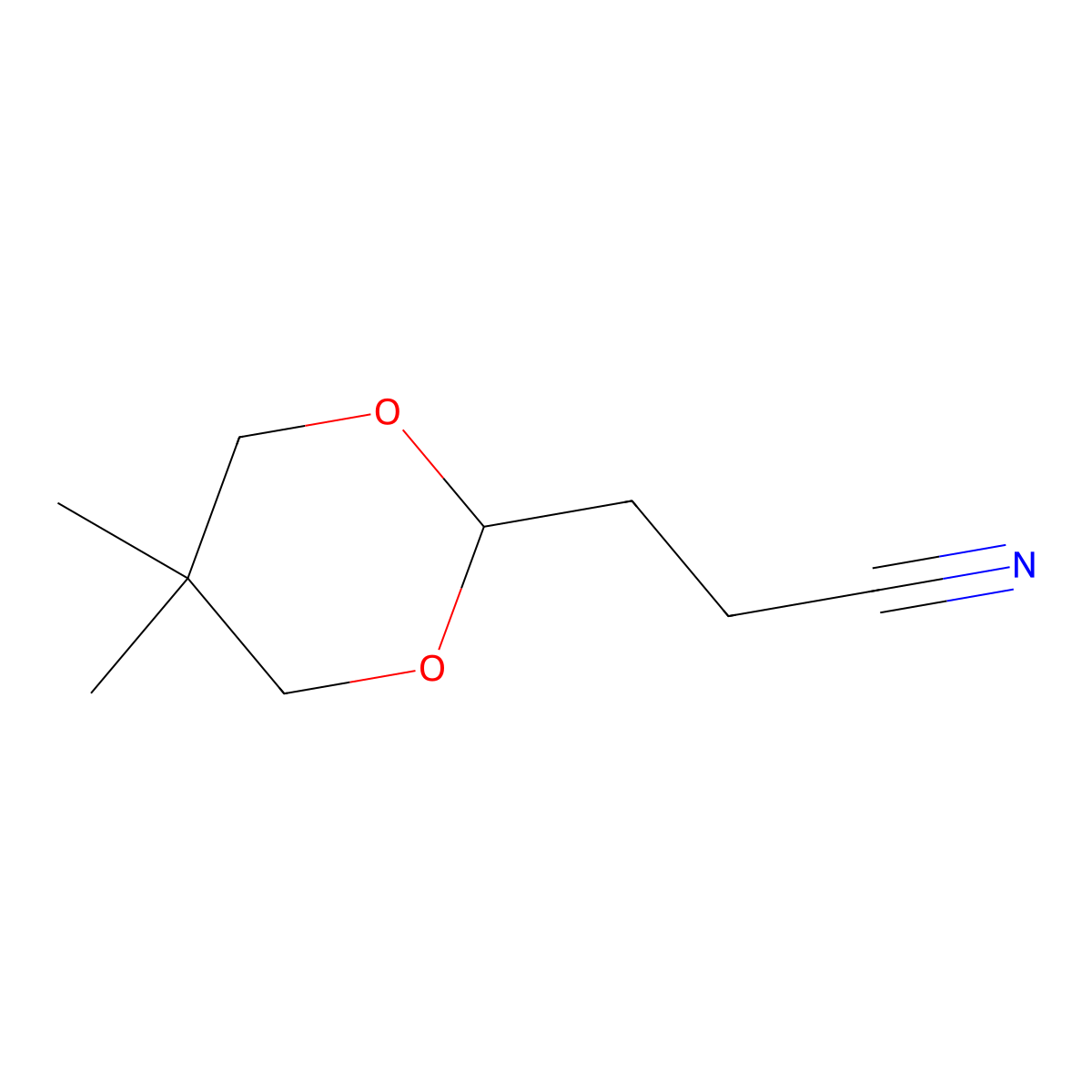 3-(5,5-Dimethyl-1,3-dioxan-2-YL)propanenitrile molecular structure, CAS 1309678-73-6