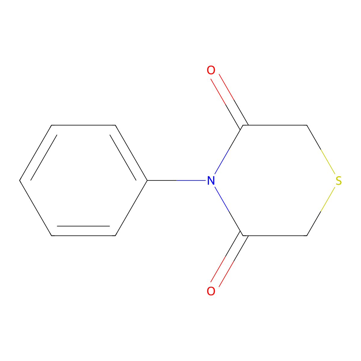 4-Phenylthiomorpholine-3,5-dione molecular structure, CAS 130968-47-7