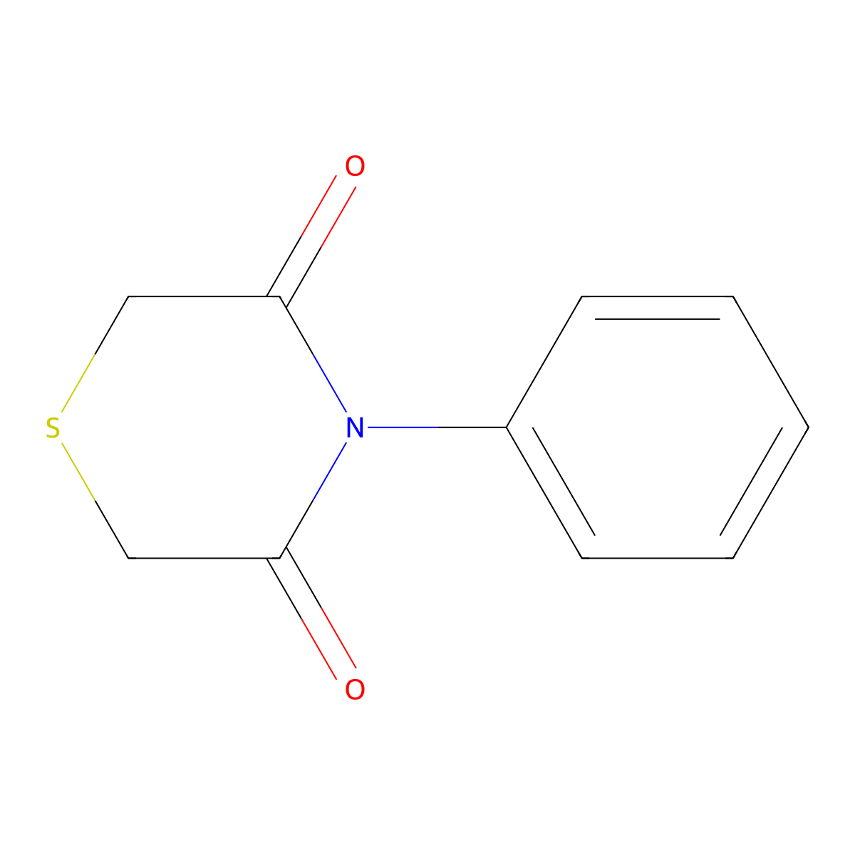 4-Phenylthiomorpholine-3,5-dione molecular structure, CAS 130968-47-7