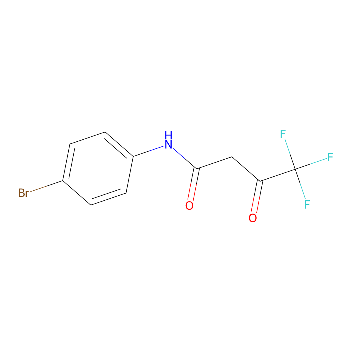 N-(4-Bromophenyl)-4,4,4-trifluoro-3-oxobutanamide molecular structure, CAS 1309681-73-9