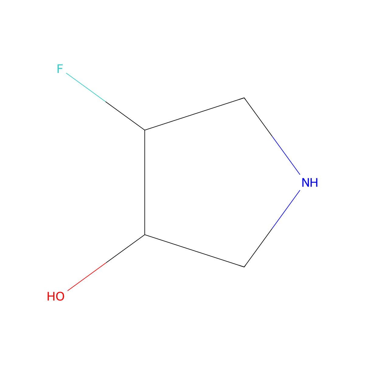 4-Fluoropyrrolidin-3-OL molecular structure, CAS 1309682-76-5