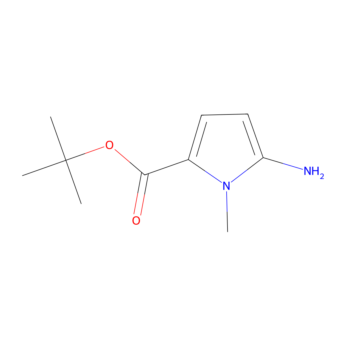 tert-Butyl 5-amino-1-methyl-1H-pyrrole-2-carboxylate molecular structure, CAS 1309686-53-0