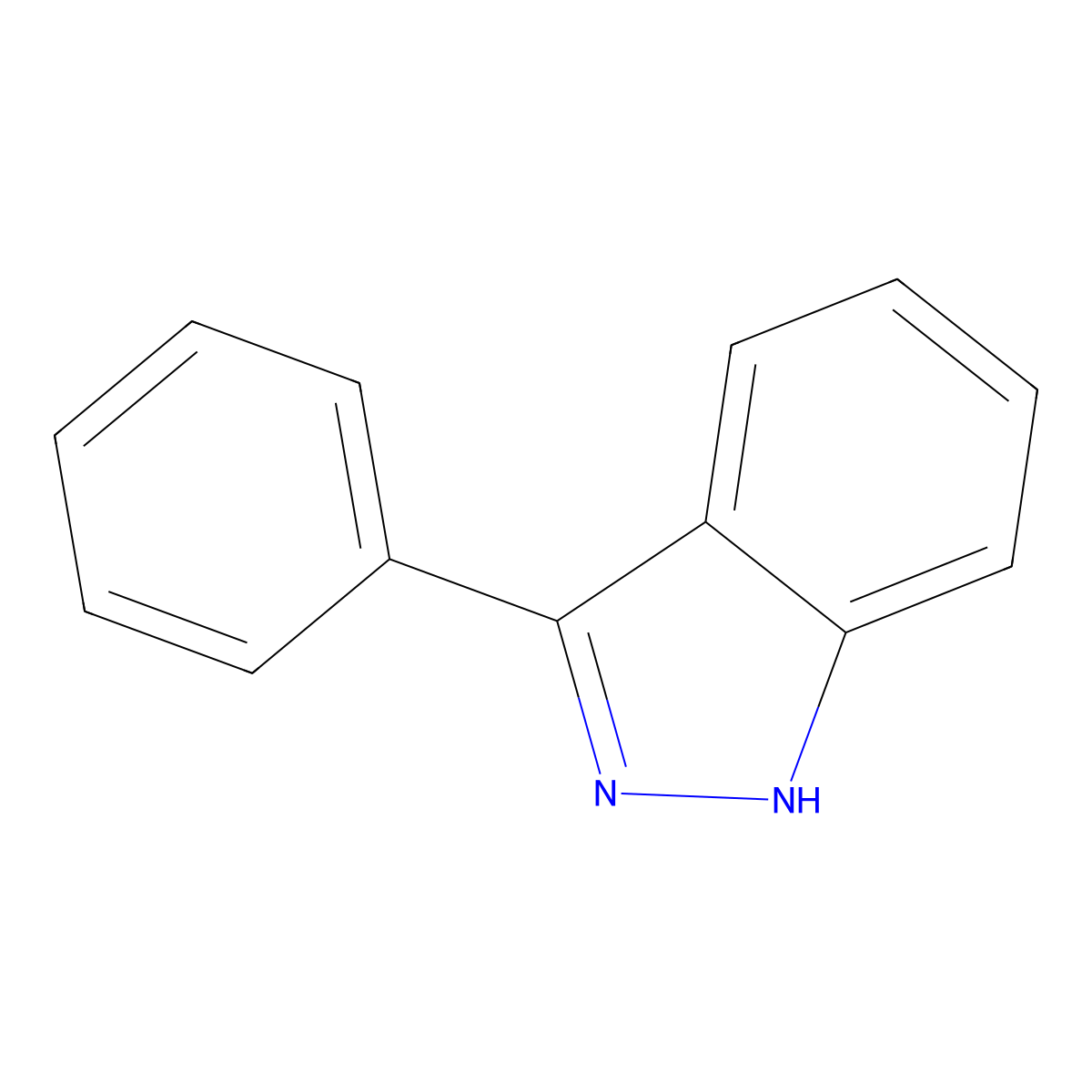 3-phenyl-1H-indazole molecular structure, CAS 13097-01-3