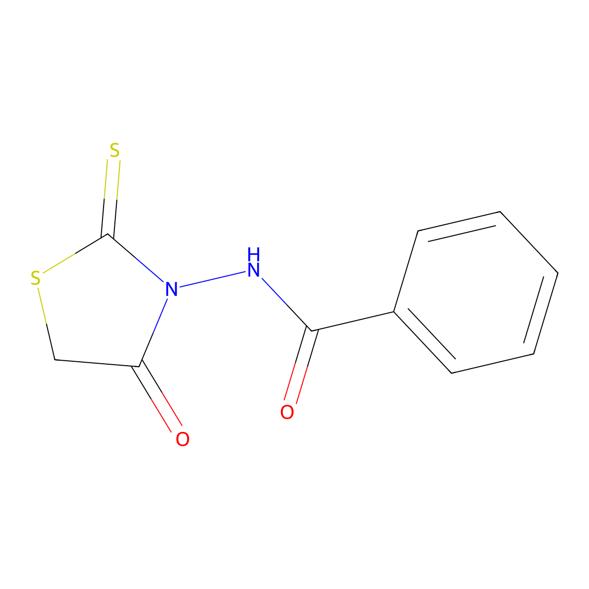 N-(4-Oxo-2-thioxo-thiazolidin-3-yl)-benzamide molecular structure, CAS 13097-06-8