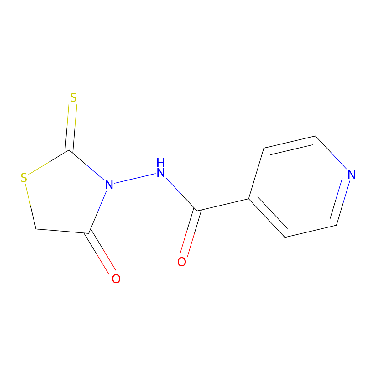N-(4-Oxo-2-thioxo-3-thiazolidinyl)-4-pyridinecarboxamide molecular structure, CAS 13097-08-0