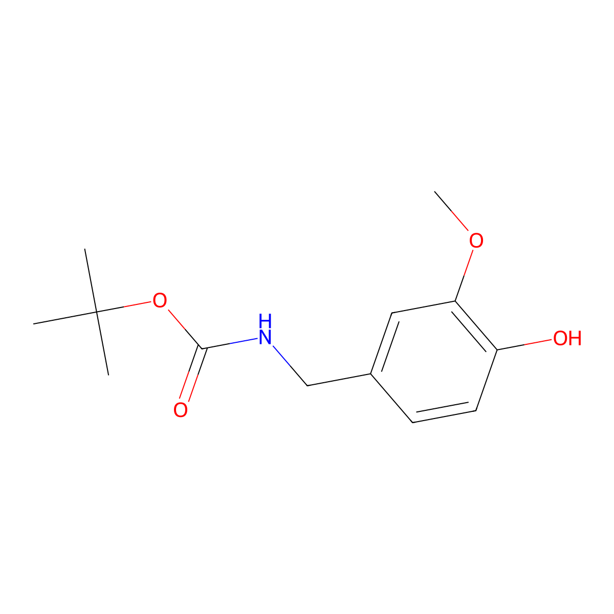 tert-butyl 4-hydroxy-3-MethoxybenzylcarbaMate molecular structure, CAS 130972-89-3
