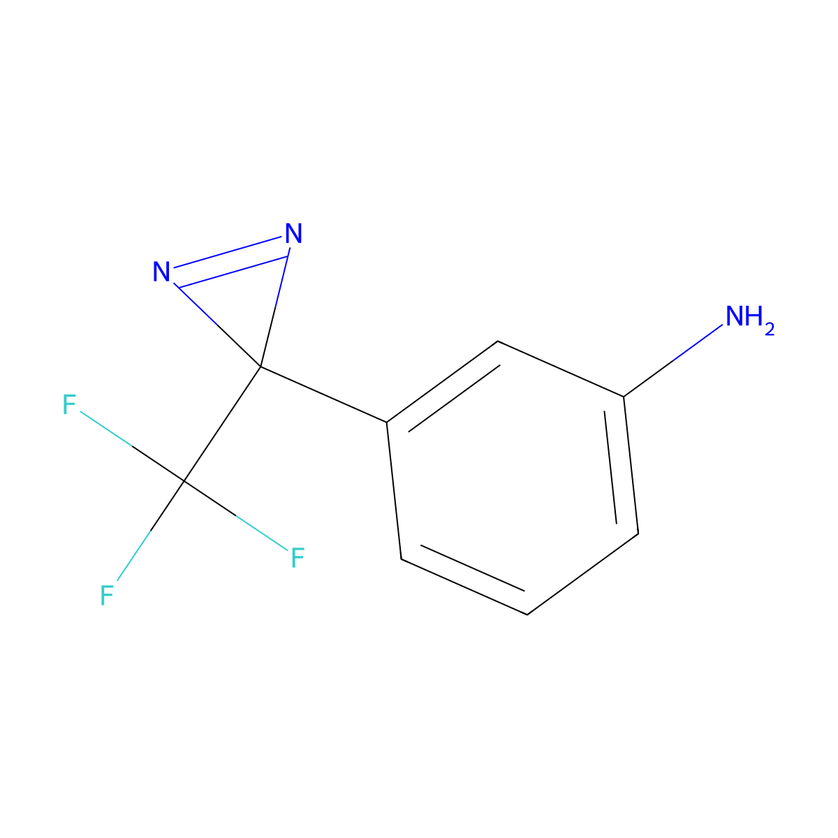 3-(3-(trifluoromethyl)-3H-diazirin-3-yl)aniline molecular structure, CAS 130973-96-5