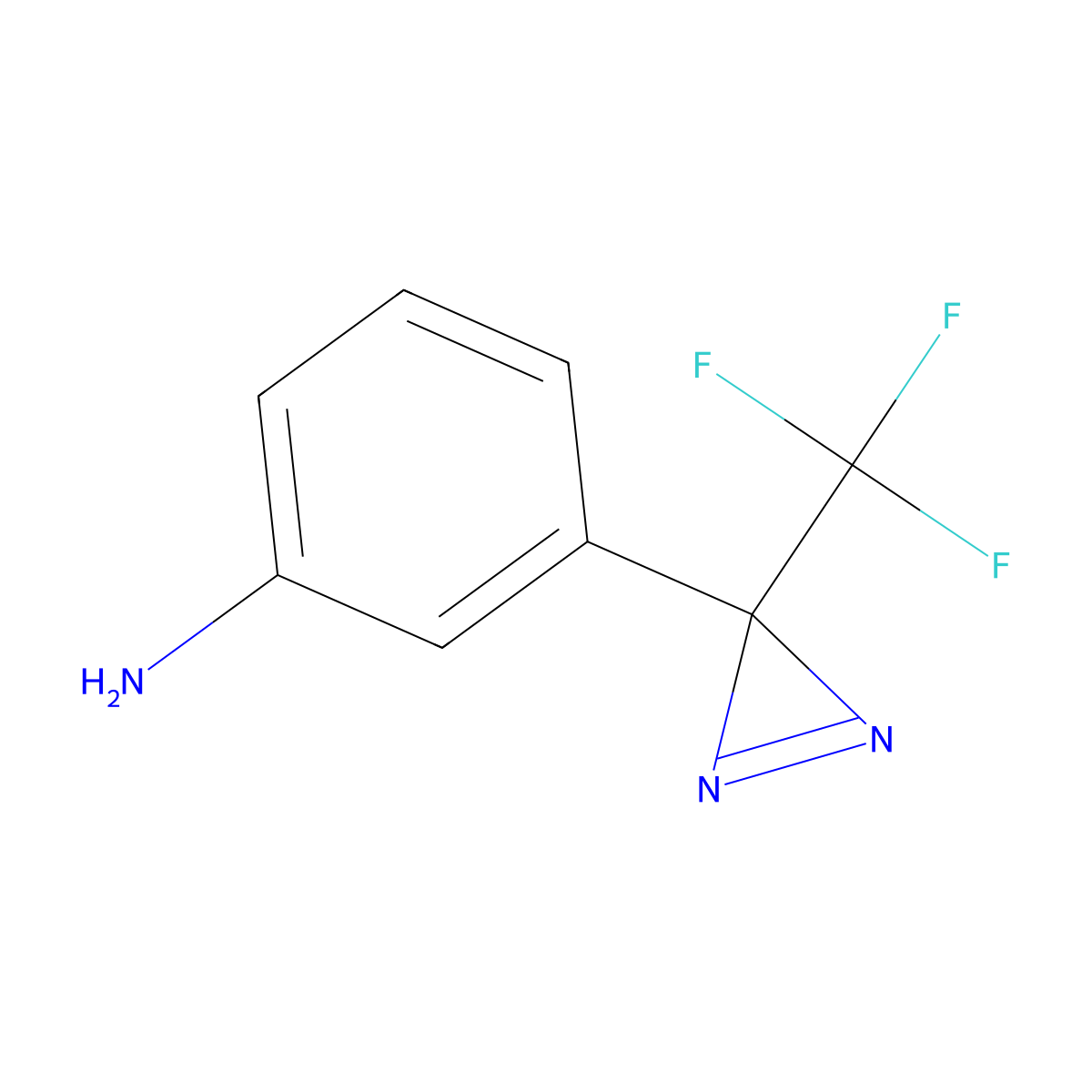 3-(3-(trifluoromethyl)-3H-diazirin-3-yl)aniline molecular structure, CAS 130973-96-5