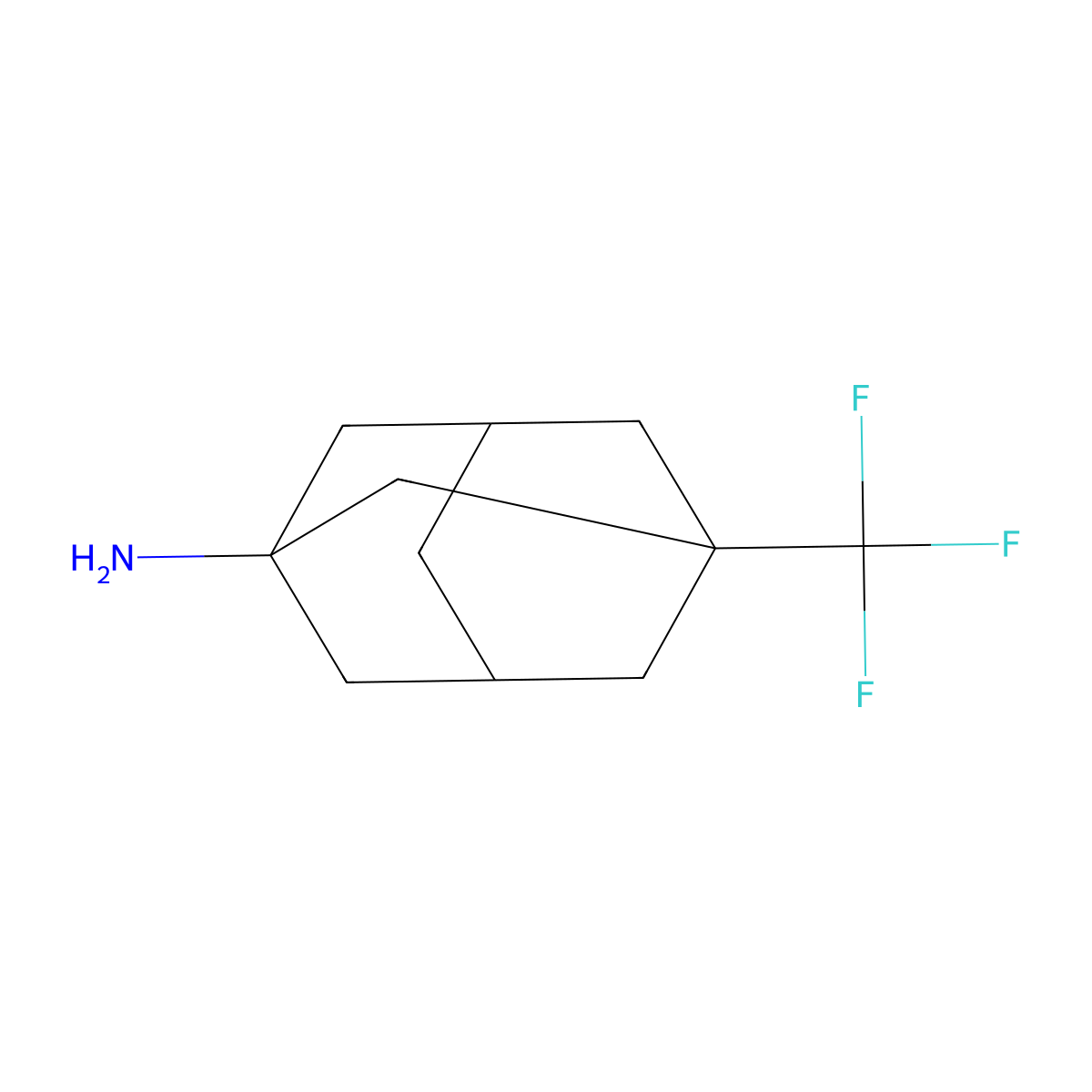 3-(Trifluoromethyl)adamantan-1-amine molecular structure, CAS 130974-28-6