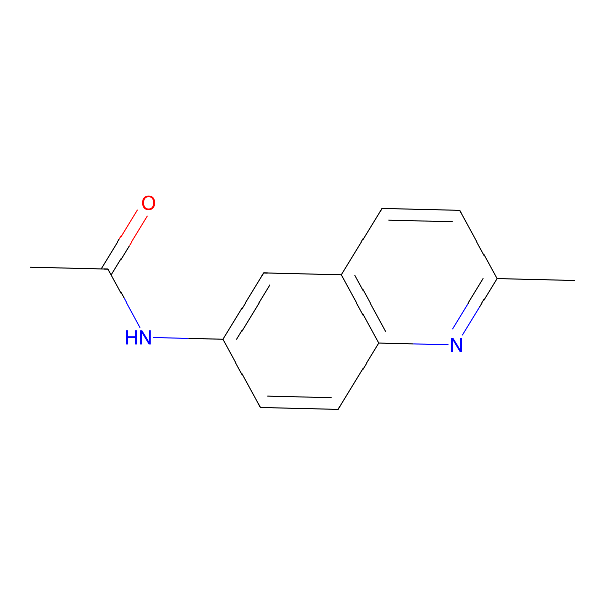 N-(2-methylquinolin-6-yl)acetamide molecular structure, CAS 130976-62-4